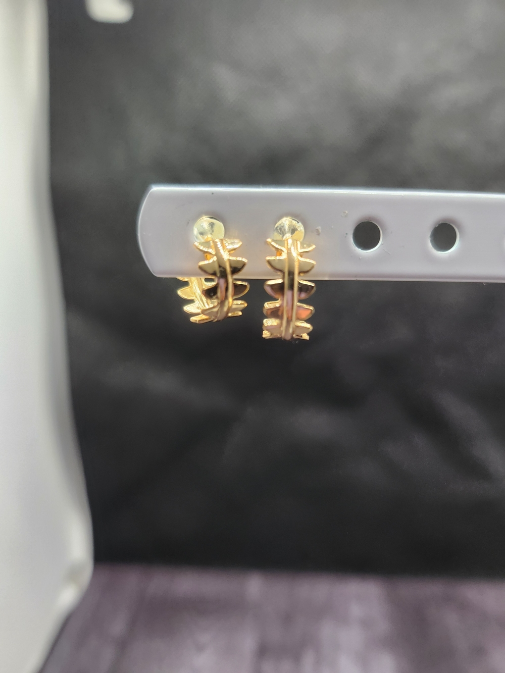 Gold Leaf Hoop Earrings - Women Jewelry